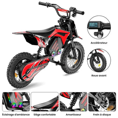 iScooter A14 Electric Bike for Kids with Off Road Tyres up to 27 Km/h