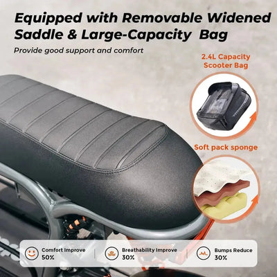 iScooter DX5 Seated Electric Scooter with Suspension for Adults up to 56 Km/h