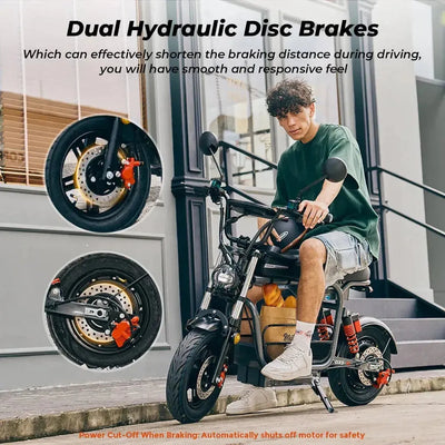 iScooter DX5 Seated Electric Scooter with Suspension for Adults up to 56 Km/h