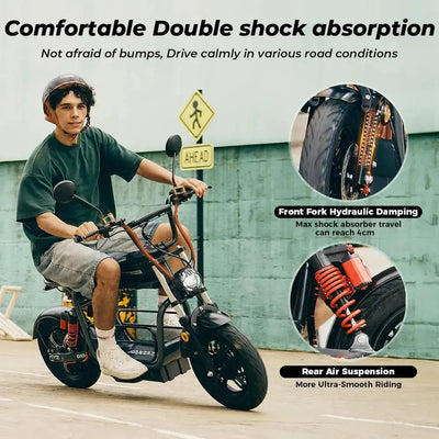 iScooter DX5 Seated Electric Scooter with Suspension for Adults up to 56 Km/h