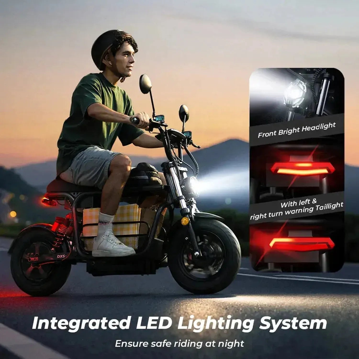 iScooter DX5 Seated Electric Scooter with Suspension for Adults up to 56 Km/h