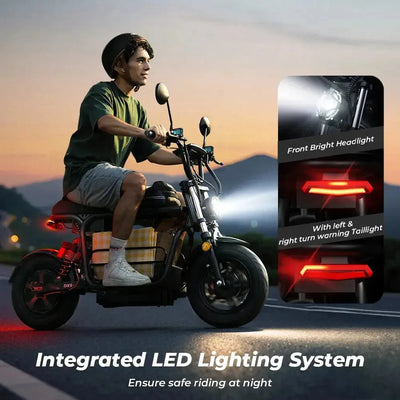 iScooter DX5 Seated Electric Scooter with Suspension for Adults up to 56 Km/h