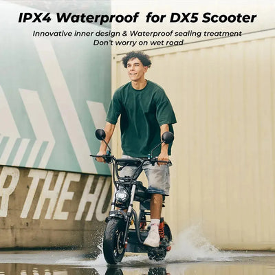 iScooter DX5 Seated Electric Scooter with Suspension for Adults up to 56 Km/h