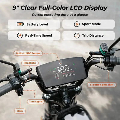 iScooter DX5 Seated Electric Scooter with Suspension for Adults up to 56 Km/h