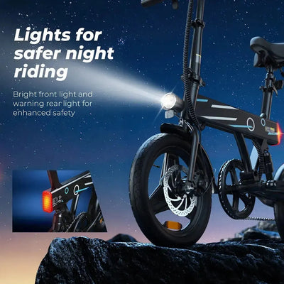 iScooter EB1 Foldable Electric Bike Compact Commuter with LED Lights up to 32 Km/h