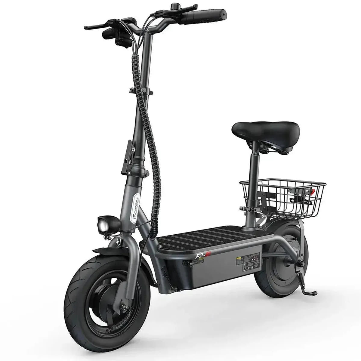 iScooter F2 Electric Scooter with Seat Foldable Basket for Adults up to 30 Km/h