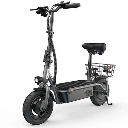 iScooter F2 Electric Scooter with Seat Foldable Basket for Adults up to 30 Km/h