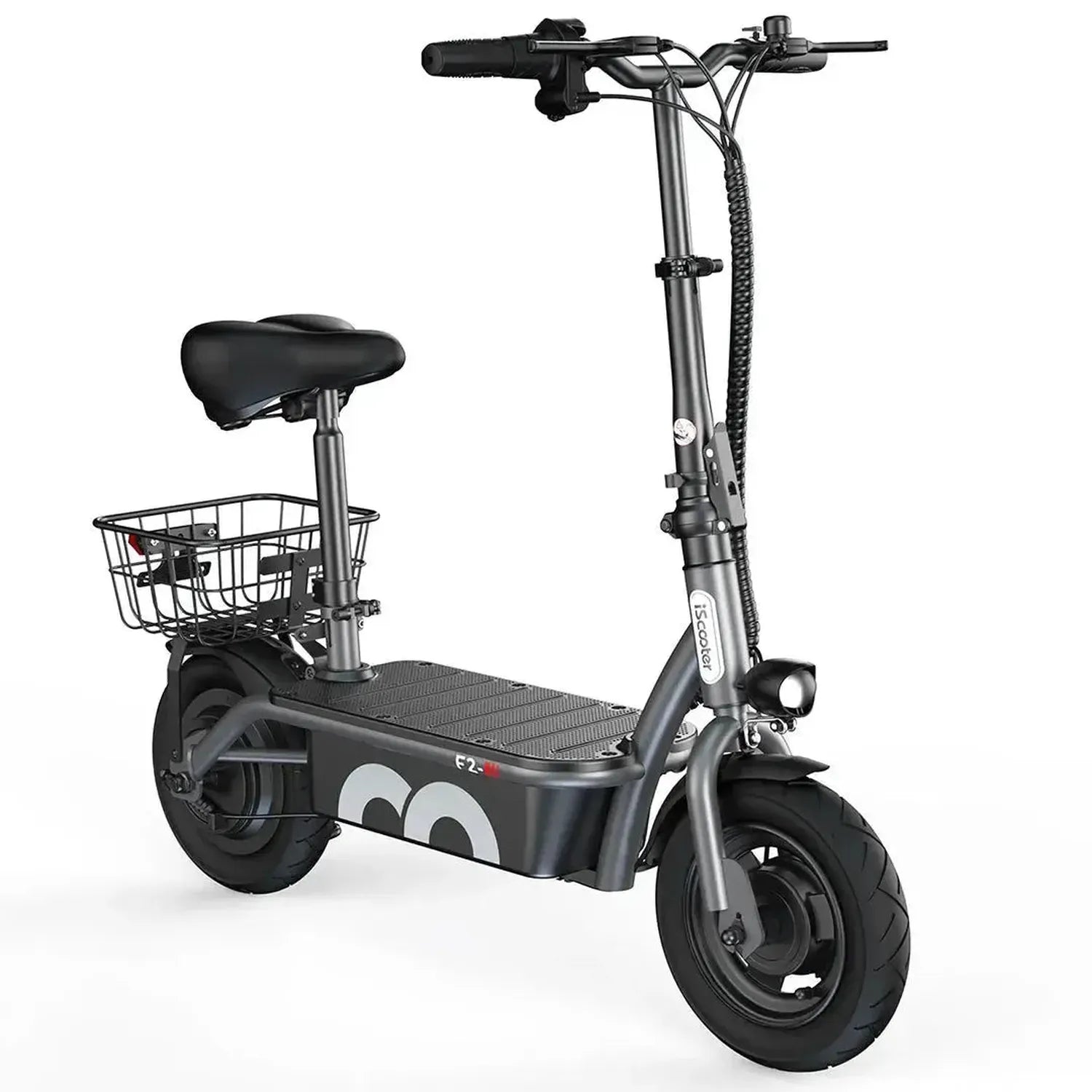 iScooter F2 Electric Scooter with Seat Foldable Basket for Adults up to 30 Km/h