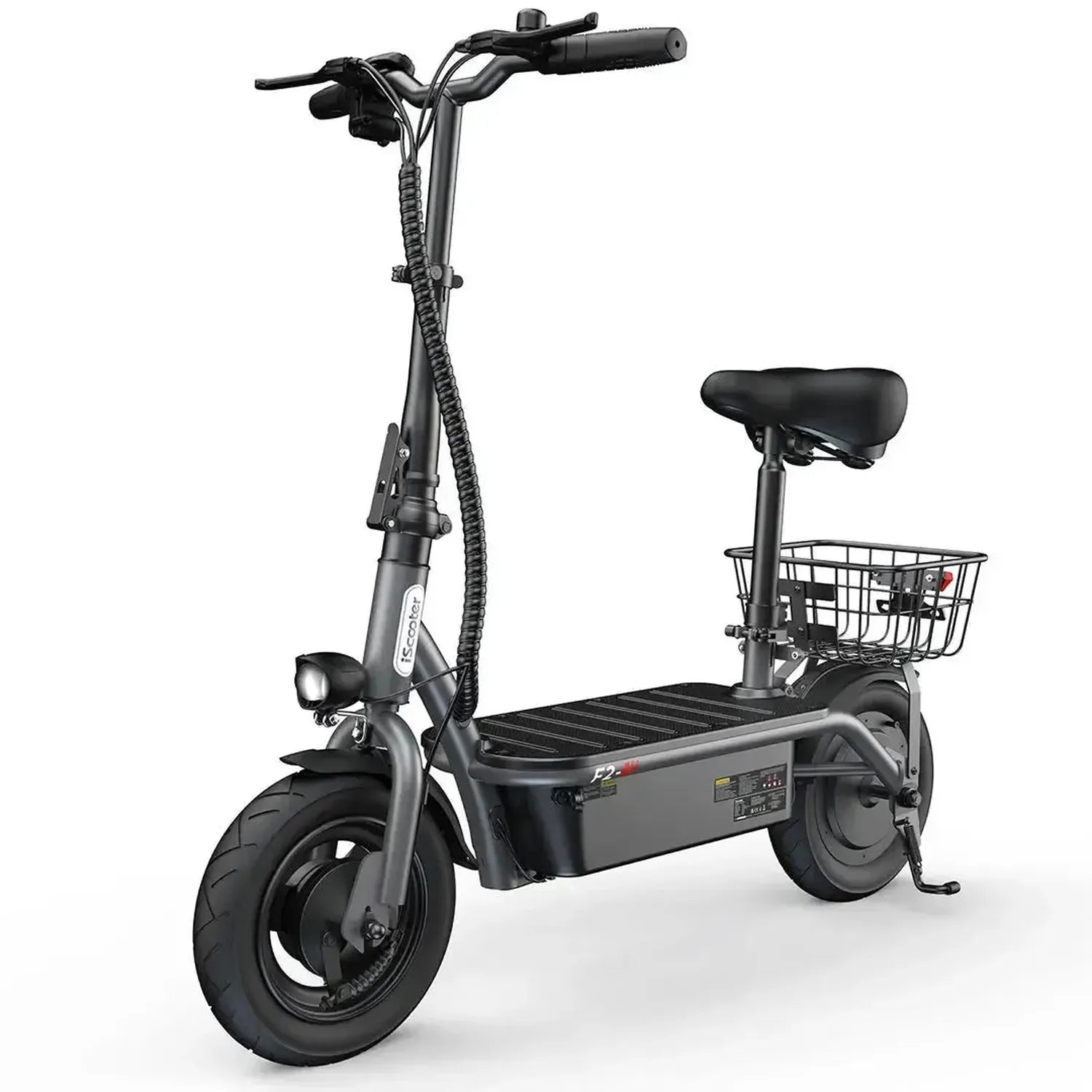 iScooter F2 Electric Scooter with Seat Foldable Basket for Adults up to 30 Km/h