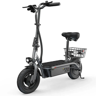 iScooter F2 Electric Scooter with Seat Foldable Basket for Adults up to 30 Km/h