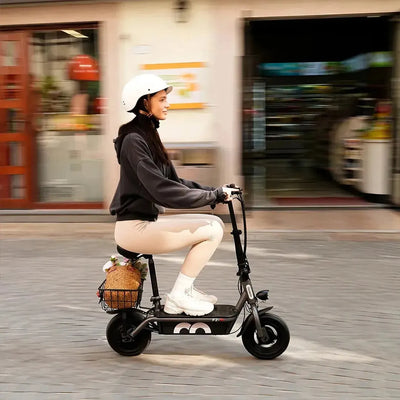 iScooter F2 Electric Scooter with Seat Foldable Basket for Adults up to 30 Km/h
