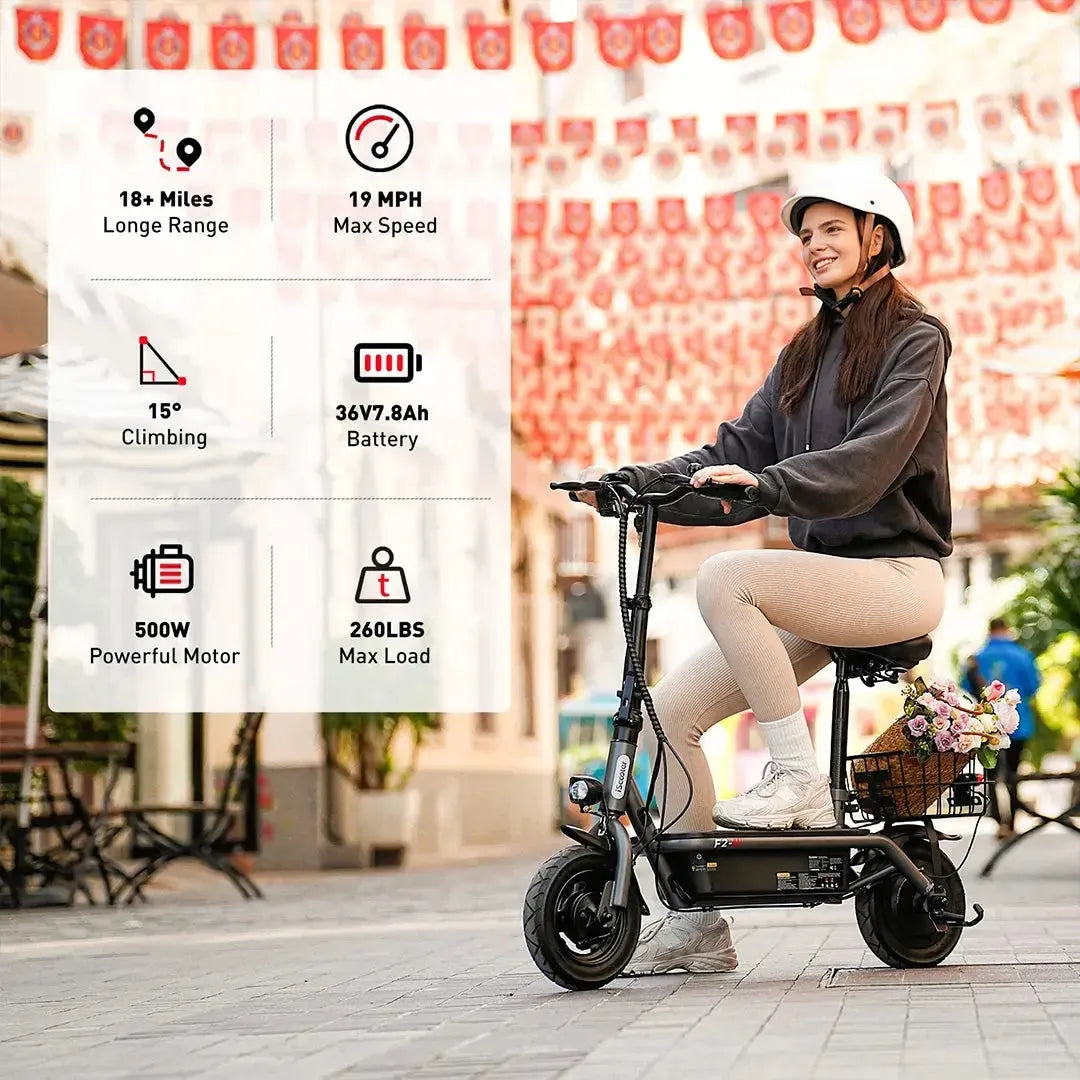 iScooter F2 Electric Scooter with Seat