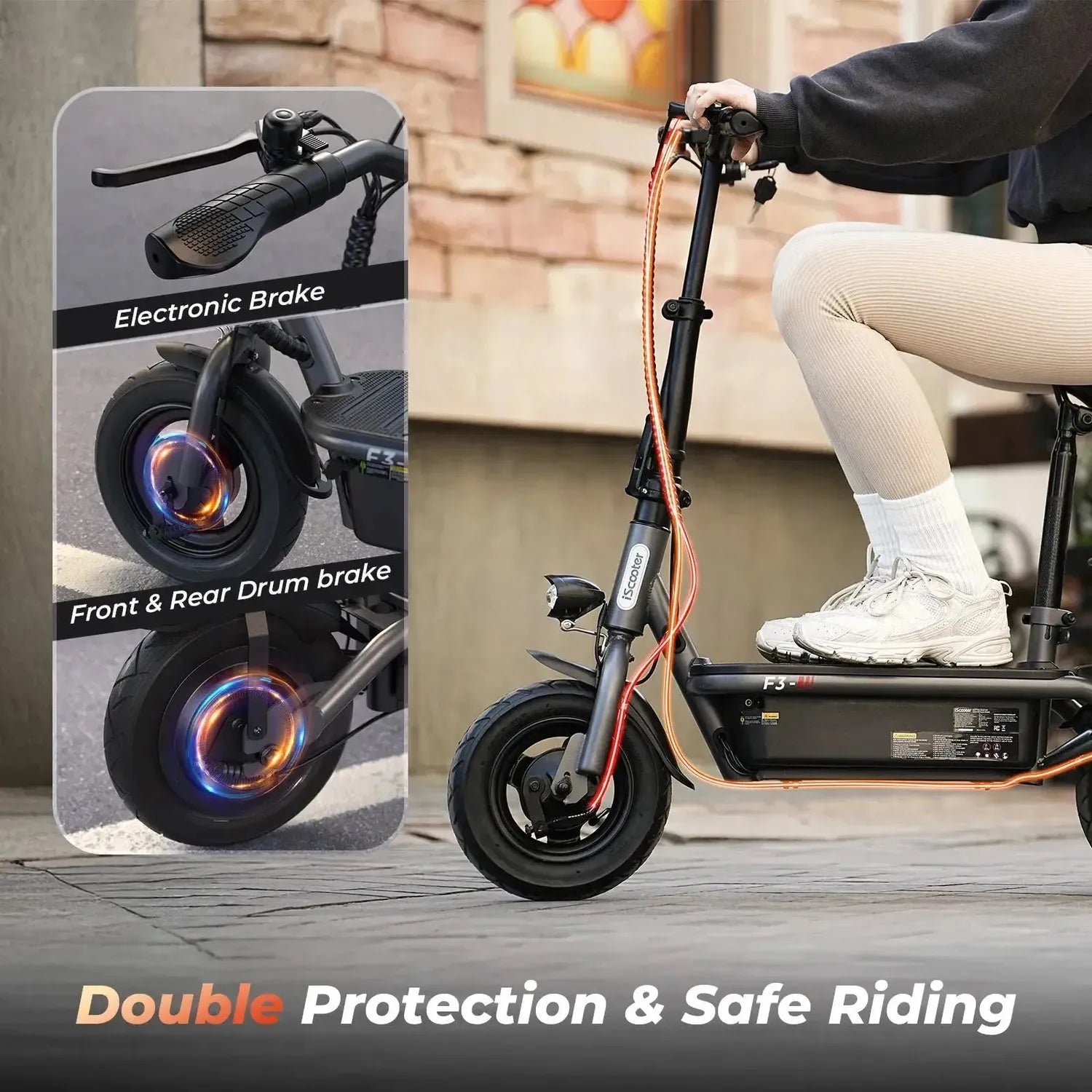 iScooter F3 Electric Scooter for Adults & Teens Foldable Commuter up to 45 Km/h