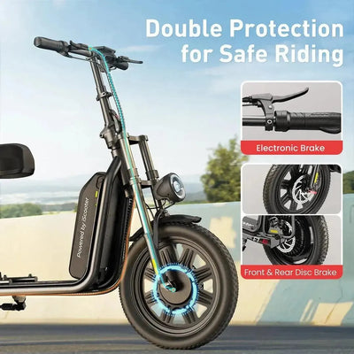 iScooter F7 Electric Scooter with Seat Foldable for Adults up to 45 Km/h