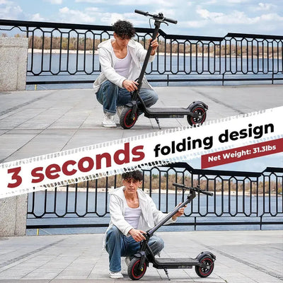 iScooter W5 Foldable Electric Scooter with Pneumatic Tyres and Lights up to 30 Km/h