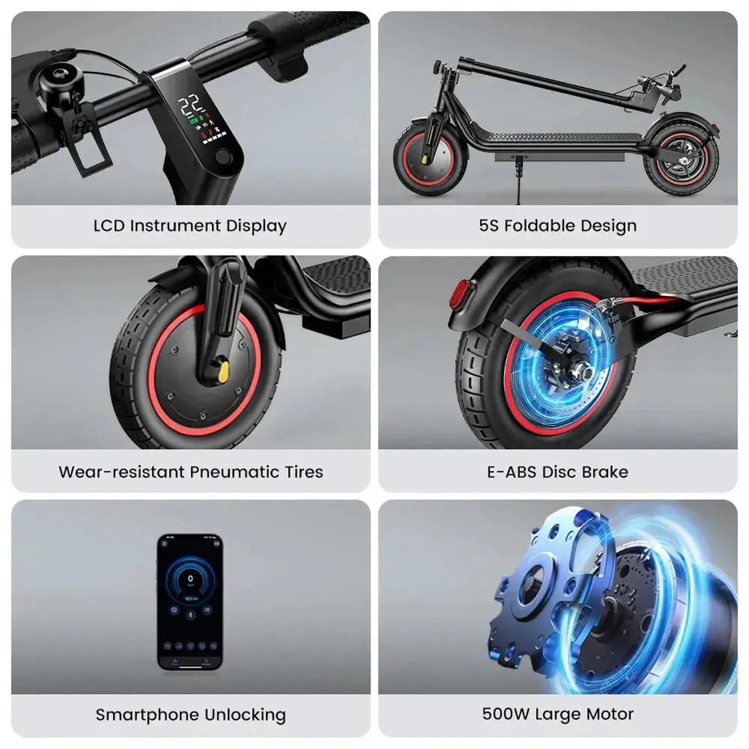 iScooter W6 Electric Scooter Foldable Urban Commuter with Dual Braking up to 35 Km/h