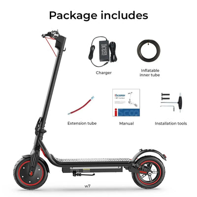 iScooter W7 Electric Scooter Foldable with Suspension and LED Lights up to 35 Km/h