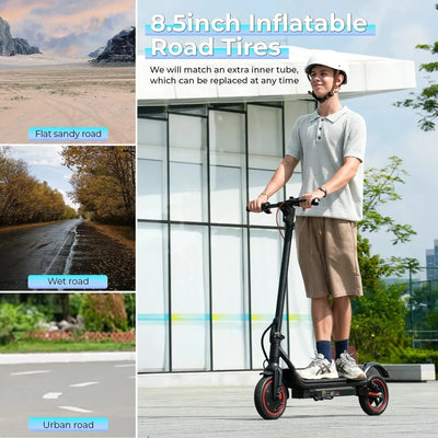 iScooter W7 Electric Scooter Foldable with Suspension and LED Lights up to 35 Km/h