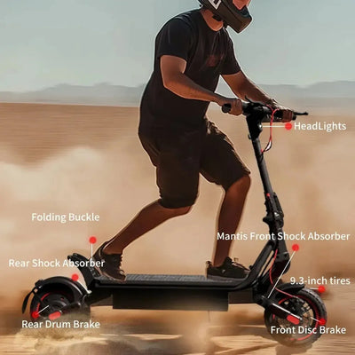 iScooter W9 Electric Scooter Foldable with App Control and LED Lights up to 40 Km/h