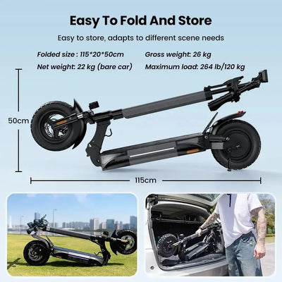 iScooter W9 Electric Scooter Foldable with App for Adults up to 45 Km/h