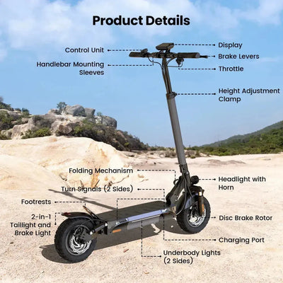 iScooter W9 Electric Scooter Foldable with App for Adults up to 45 Km/h
