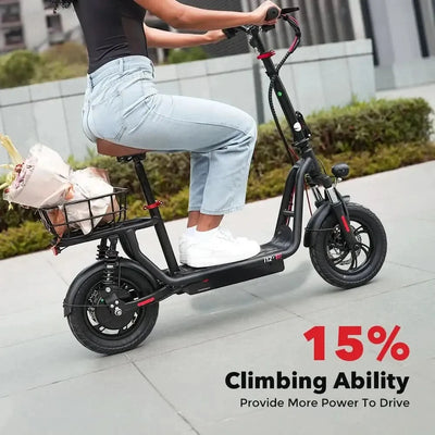 iScooter i12 Electric Scooter Foldable with 12 Inch Pneumatic Tyres up to 25 Km/h