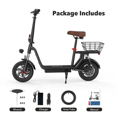 iScooter i12 Electric Scooter Foldable with 12 Inch Pneumatic Tyres up to 25 Km/h
