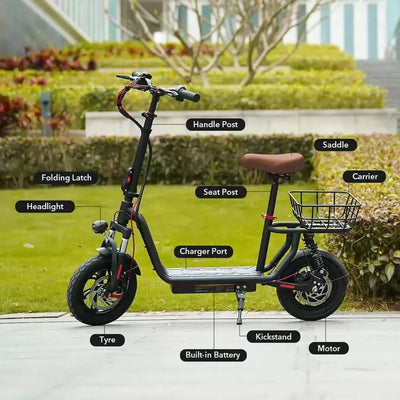 iScooter i12 Electric Scooter Foldable with 12 Inch Pneumatic Tyres up to 25 Km/h