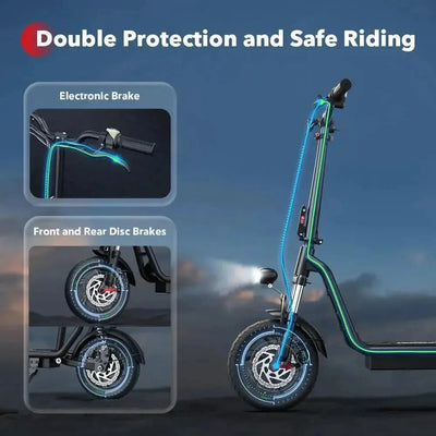 iScooter i12 Electric Scooter Foldable with 12 Inch Pneumatic Tyres up to 25 Km/h