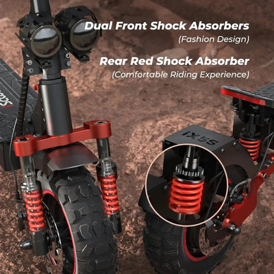 iScooter iX5S Electric Scooter Foldable with Off Road Tyres and Suspension up to 45 Km/h
