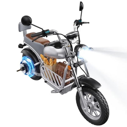 iScooter Y18 Pro Silver storage basket and side footrest detail