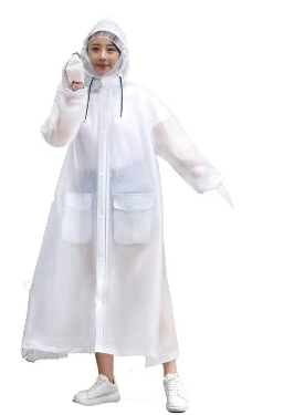 Long Hooded Raincoat