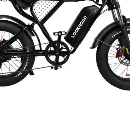 LOOKROAD L20 electric bike motor, crank and wheel component detail