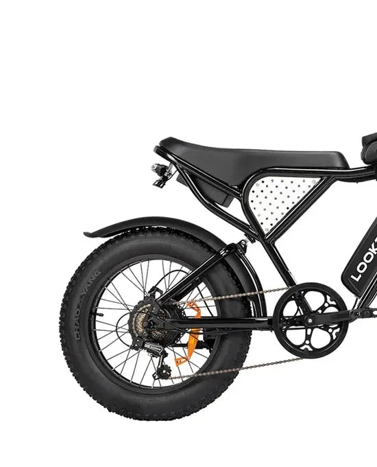 LOOKROAD L20 MIN electric bike rear wheel, drivetrain and frame detail