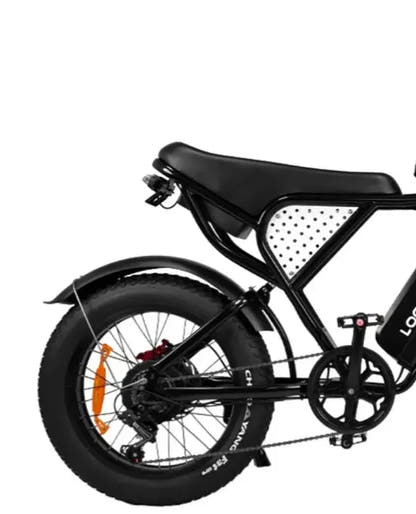 LOOKROAD L20 electric bike rear wheel, drivetrain and frame detail