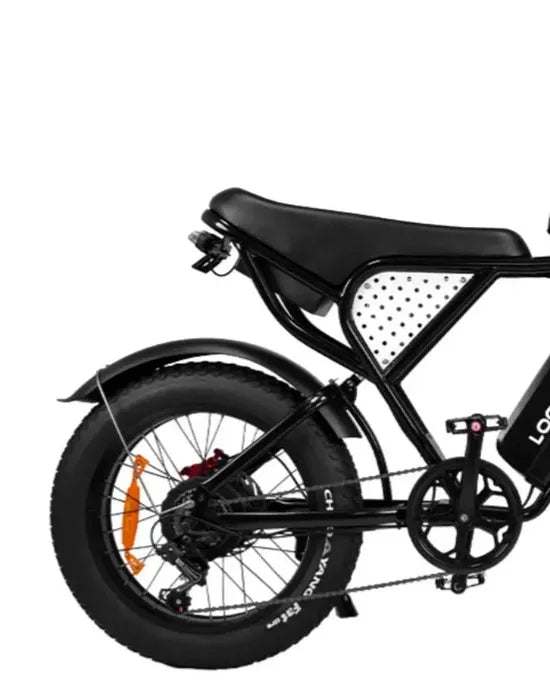 LOOKROAD L20 electric bike rear wheel, drivetrain and frame detail
