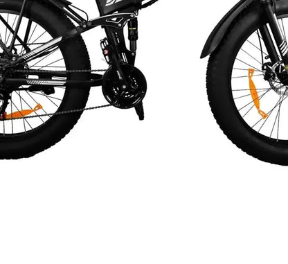 LOOKROAD L26 electric bike motor, crank and wheel component detail