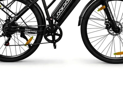 LOOKROAD L28 MIN electric bike motor, crank and wheel component detail