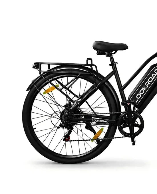 LOOKROAD L28 MIN electric bike rear wheel, drivetrain and frame detail