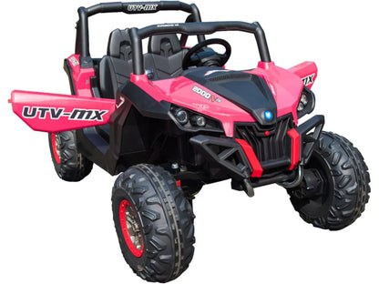 Mini Moto UTV 4x4 12V (2.4ghz RC) — Pink complete product on white background
