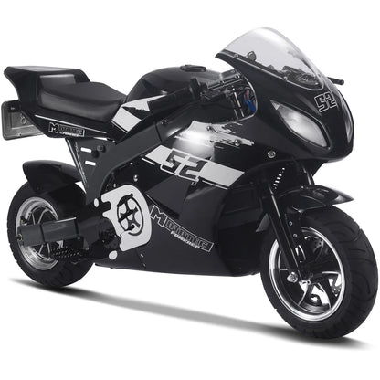 MotoTec 1000W 48V Electric Superbike — Black supplier product view 2