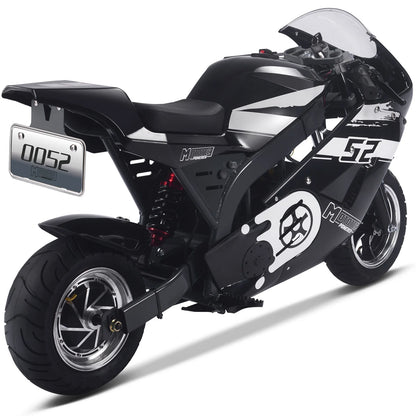 MotoTec 1000W 48V Electric Superbike — Black supplier product view 4
