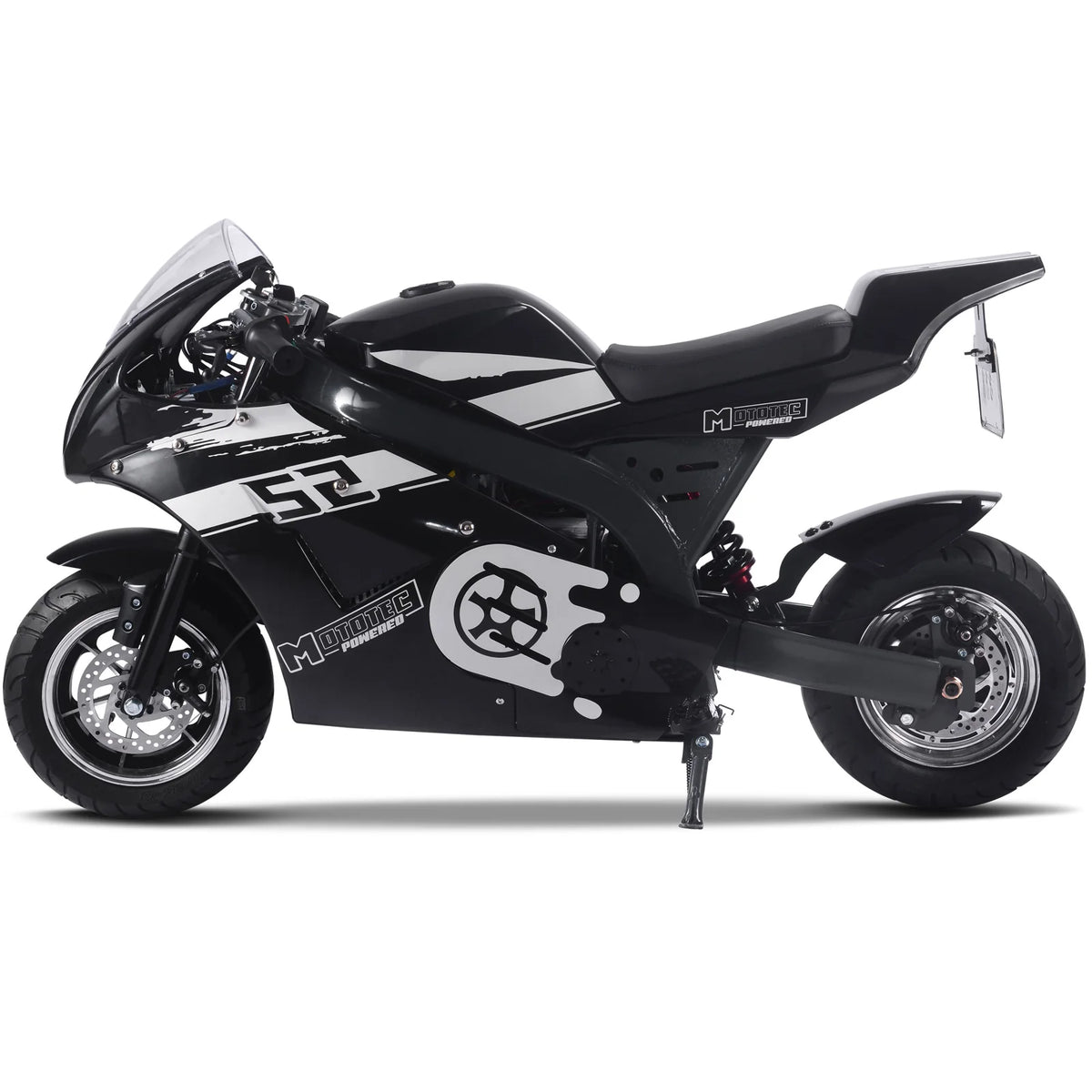 MotoTec 1000W 48V Electric Superbike — Black supplier product view 6