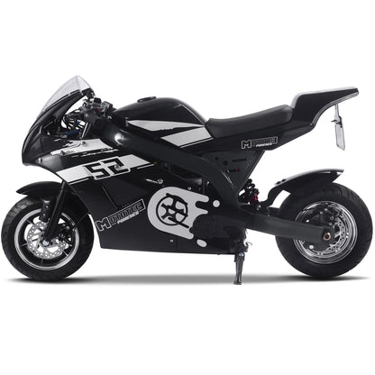 MotoTec 1000W 48V Electric Superbike — Black supplier product view 6