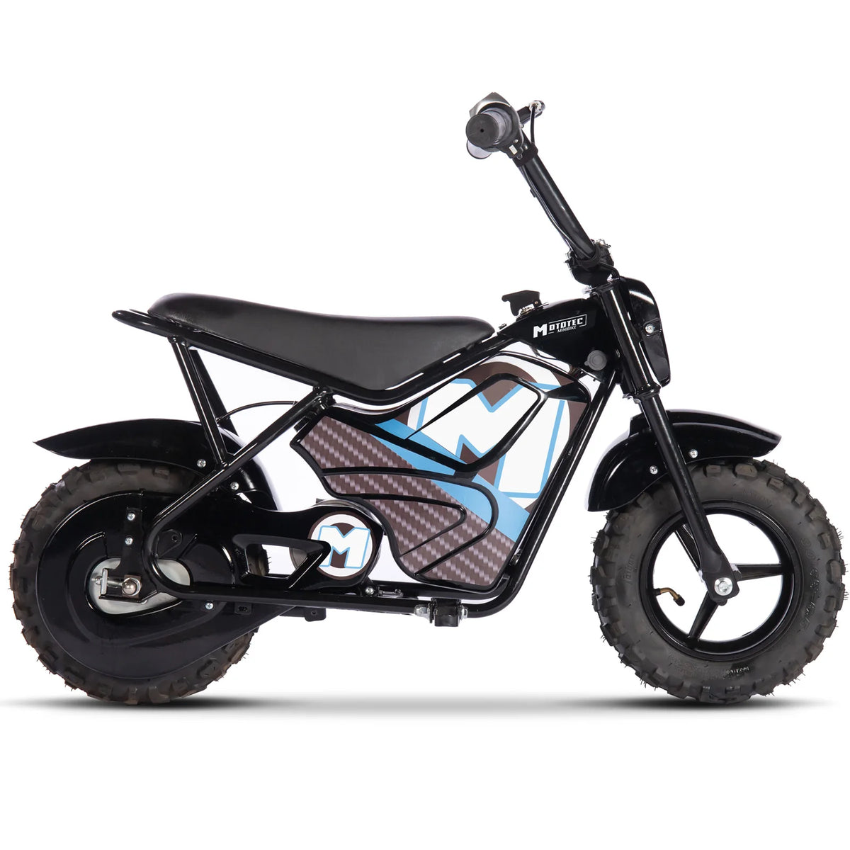 MotoTec 24V 250W Electric Mini Bike — Black supplier product view 4