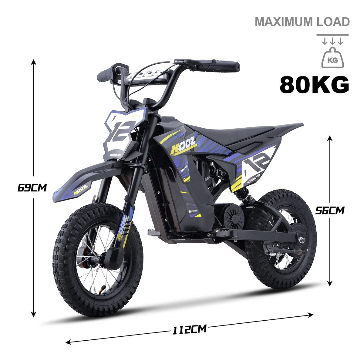 MotoTec 36V electric dirt bike dimensions and features