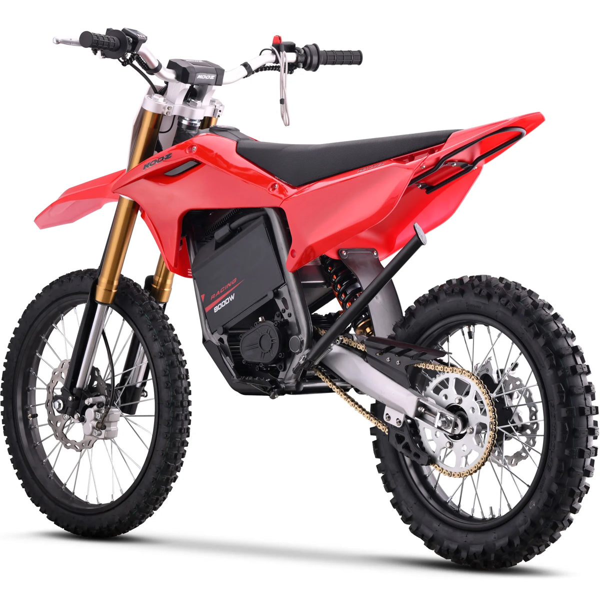 MotoTec 72V 8000W Pro Electric Dirt Bike 19/16 Lithium — Red supplier product view 3