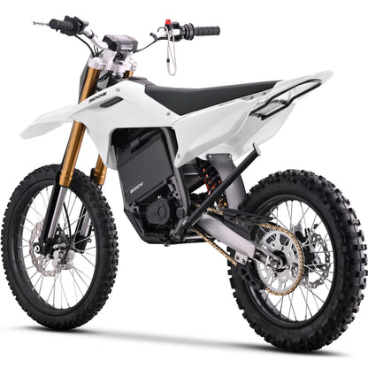 MotoTec 72V 8000W Pro Electric Dirt Bike 19/16 Lithium — White supplier product view 3
