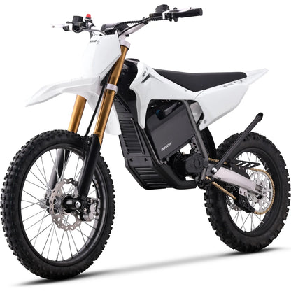 MotoTec 72V 8000W Pro Electric Dirt Bike 19/16 Lithium — White supplier product view 4