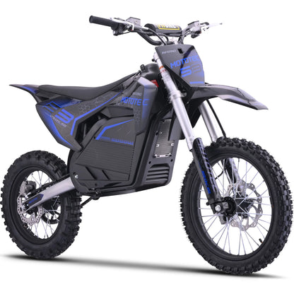 MotoTec 72V Pro Electric Dirt Bike 5000W Lithium — Blue supplier product view 1